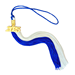 Royal and White BLOCK tassel with gold 2025 year date