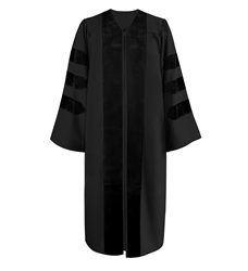 Black Traditional Doctoral Gown